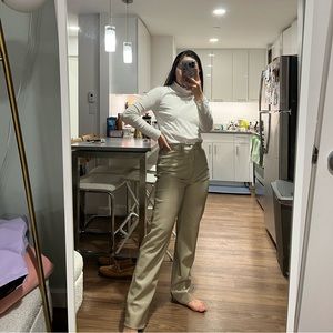 Madewell Faux Leather Perfect Vintage Straight Jean 26T